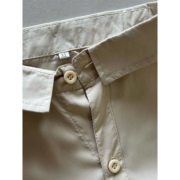 New Turndown Collar Men Dress Shirt Loose Style Button Down for Business Work - Picture 4 of 7